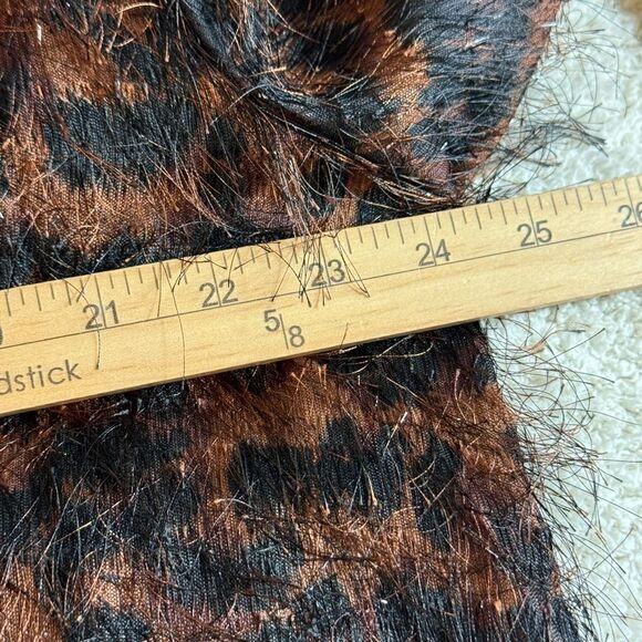 Vintage Stephanie Thomas cardigan Womens sz 14 Animal print metallic fuzzy New - Picture 11 of 14